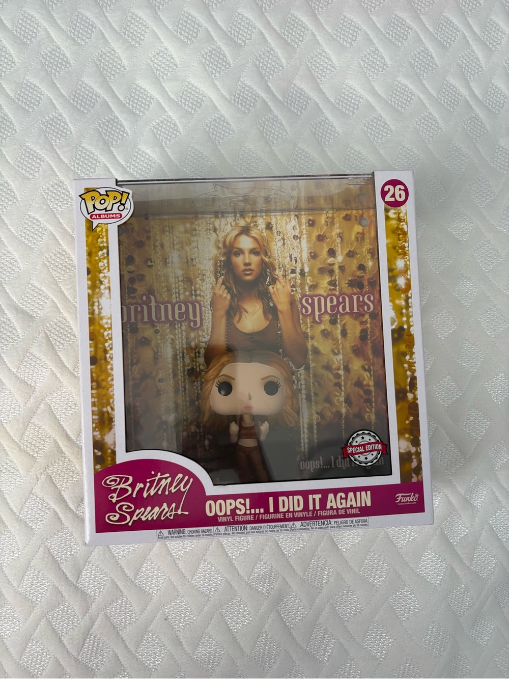 Funko White and Purple Retail Box Back Panel